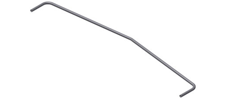 Bøyle for lav presenning stål m/fester-B=150cm
